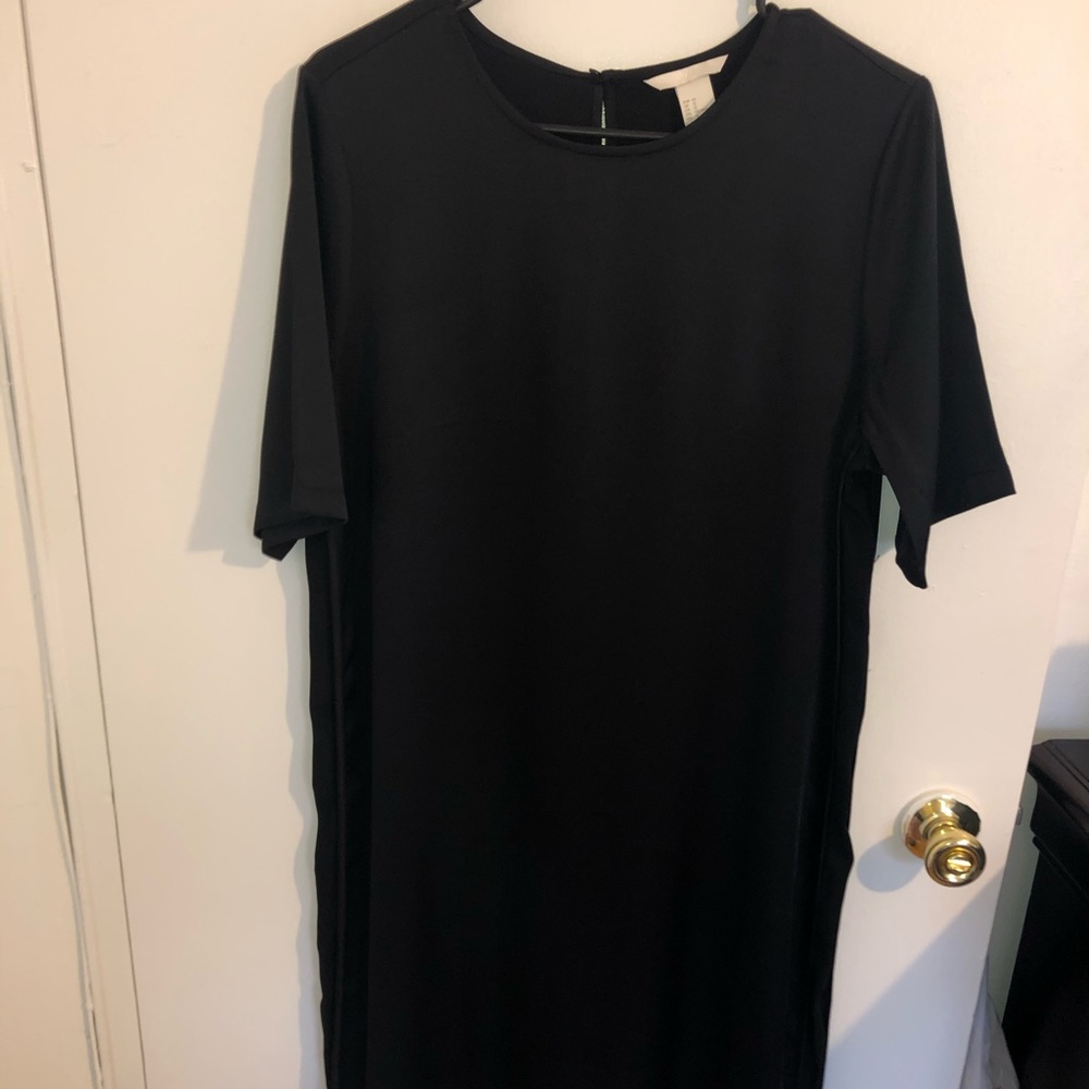 Midi Black Satin Dress